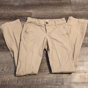 Boot cut khaki pants